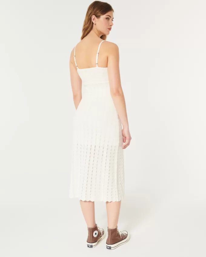 Crochet-Style Midi Dress,Crochet-Style Midi Dress