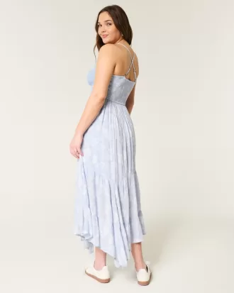 Crochet-Style Mix V-Neck Maxi Dress,Crochet-Style Mix V-Neck Maxi Dress Crochet-Style Mix V-Neck Maxi Dress,Crochet-Style Mix V-Neck Maxi Dress