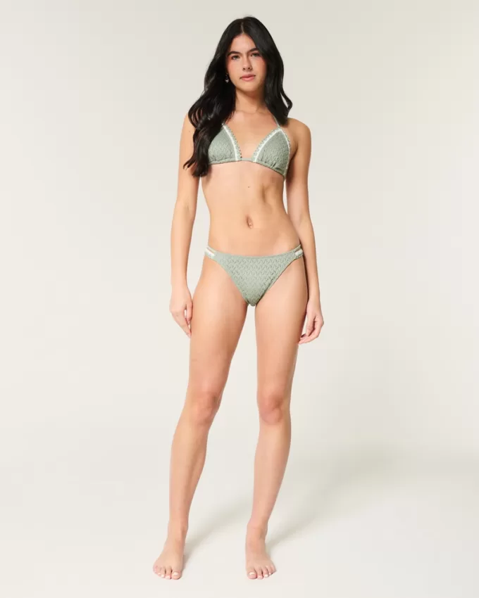 Crochet-Style Mixed Triangle Bikini Top,Crochet-Style Mixed Triangle Bikini Top Crochet-Style Mixed Triangle Bikini Top,Crochet-Style Mixed Triangle Bikini Top