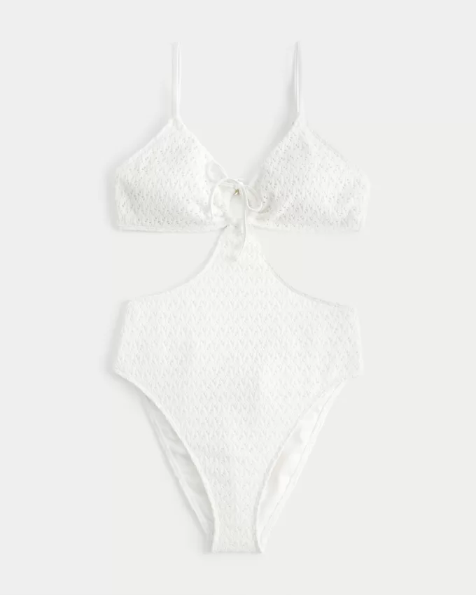 Crochet-Style One-Piece Cheeky Swimsuit,Crochet-Style One-Piece Cheeky Swimsuit
