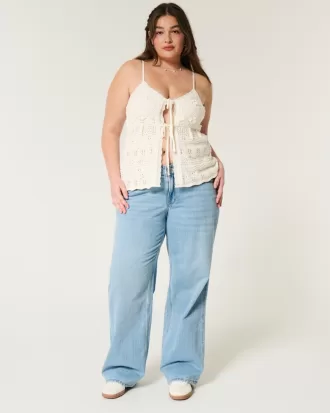 Crochet-Style Tie-Front Sweater Tank,Crochet-Style Tie-Front Sweater Tank Crochet-Style Tie-Front Sweater Tank,Crochet-Style Tie-Front Sweater Tank