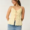 Crochet-Style Tie-Front Sweater Tank,Crochet-Style Tie-Front Sweater Tank Crochet-Style Tie-Front Sweater Tank,Crochet-Style Tie-Front Sweater Tank