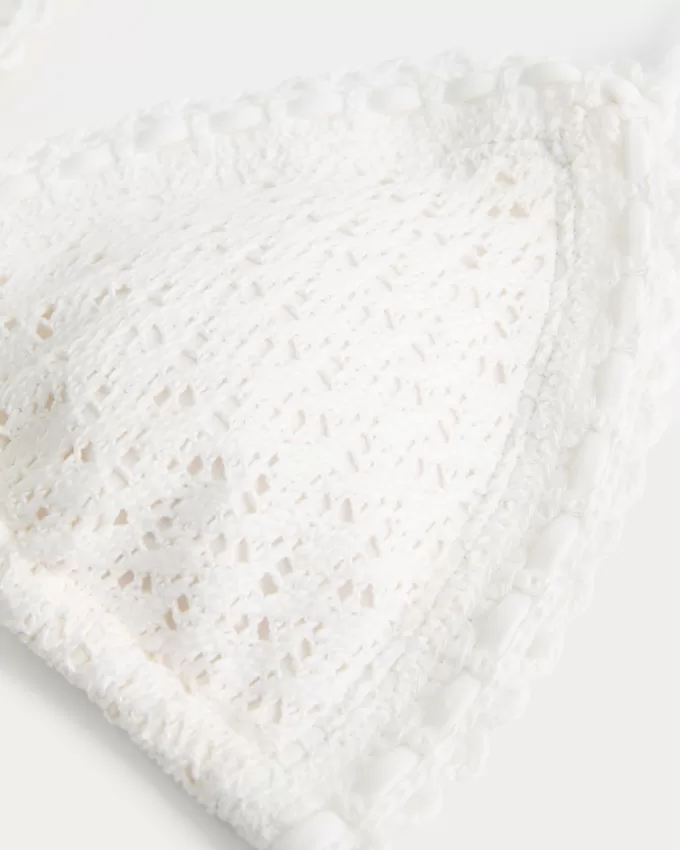 Crochet-Style Triangle Bikini Top,Crochet-Style Triangle Bikini Top Crochet-Style Triangle Bikini Top,Crochet-Style Triangle Bikini Top