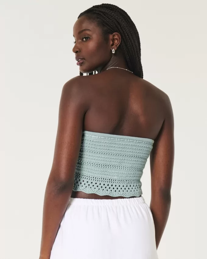 Crochet-Style Tube Top,Crochet-Style Tube Top Crochet-Style Tube Top,Crochet-Style Tube Top
