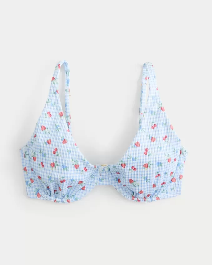 Curvy High Apex Ribbed Underwire Bikini Top,Curvy High Apex Ribbed Underwire Bikini Top