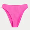 Curvy High-Leg High-Waist Ribbed Cheeky Bikini Bottom,Curvy High-Leg High-Waist Ribbed Cheeky Bikini Bottom