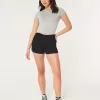 Curvy High-Rise Black Denim Shorts 3″,Curvy High-Rise Black Denim Shorts 3″ Curvy High-Rise Black Denim Shorts 3″,Curvy High-Rise Black Denim Shorts 3″