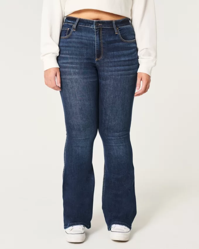 Curvy High-Rise Dark Wash Flare Jeans,Curvy High-Rise Dark Wash Flare Jeans Curvy High-Rise Dark Wash Flare Jeans,Curvy High-Rise Dark Wash Flare Jeans