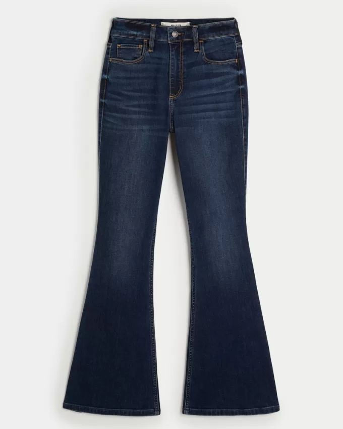 Curvy High-Rise Dark Wash Flare Jeans,Curvy High-Rise Dark Wash Flare Jeans Curvy High-Rise Dark Wash Flare Jeans,Curvy High-Rise Dark Wash Flare Jeans