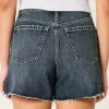 Curvy High-Rise Dark Wash Relaxed Denim Shorts 5″,Curvy High-Rise Dark Wash Relaxed Denim Shorts 5″