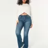 Curvy High-Rise Medium Wash Flare Jeans,Curvy High-Rise Medium Wash Flare Jeans