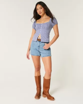 Curvy High-Rise Medium Wash Relaxed Denim Shorts 5″,Curvy High-Rise Medium Wash Relaxed Denim Shorts 5″ Curvy High-Rise Medium Wash Relaxed Denim Shorts 5″,Curvy High-Rise Medium Wash Relaxed Denim Shorts 5″