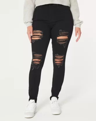 Curvy High-Rise Ripped Black Super Skinny Jeans,Curvy High-Rise Ripped Black Super Skinny Jeans Curvy High-Rise Ripped Black Super Skinny Jeans,Curvy High-Rise Ripped Black Super Skinny Jeans