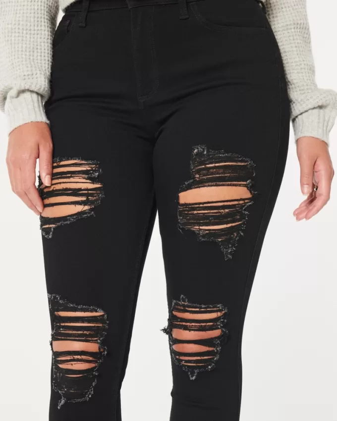Curvy High-Rise Ripped Black Super Skinny Jeans,Curvy High-Rise Ripped Black Super Skinny Jeans Curvy High-Rise Ripped Black Super Skinny Jeans,Curvy High-Rise Ripped Black Super Skinny Jeans