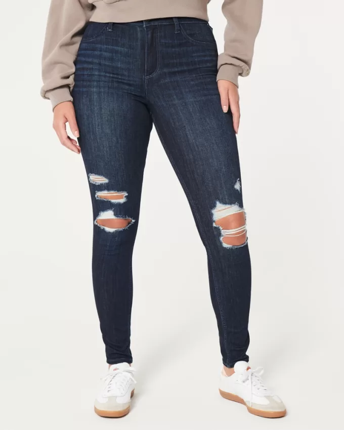 Curvy High-Rise Ripped Dark Wash Jean Leggings,Curvy High-Rise Ripped Dark Wash Jean Leggings Curvy High-Rise Ripped Dark Wash Jean Leggings,Curvy High-Rise Ripped Dark Wash Jean Leggings