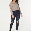 Curvy High-Rise Ripped Dark Wash Jean Leggings,Curvy High-Rise Ripped Dark Wash Jean Leggings Curvy High-Rise Ripped Dark Wash Jean Leggings,Curvy High-Rise Ripped Dark Wash Jean Leggings