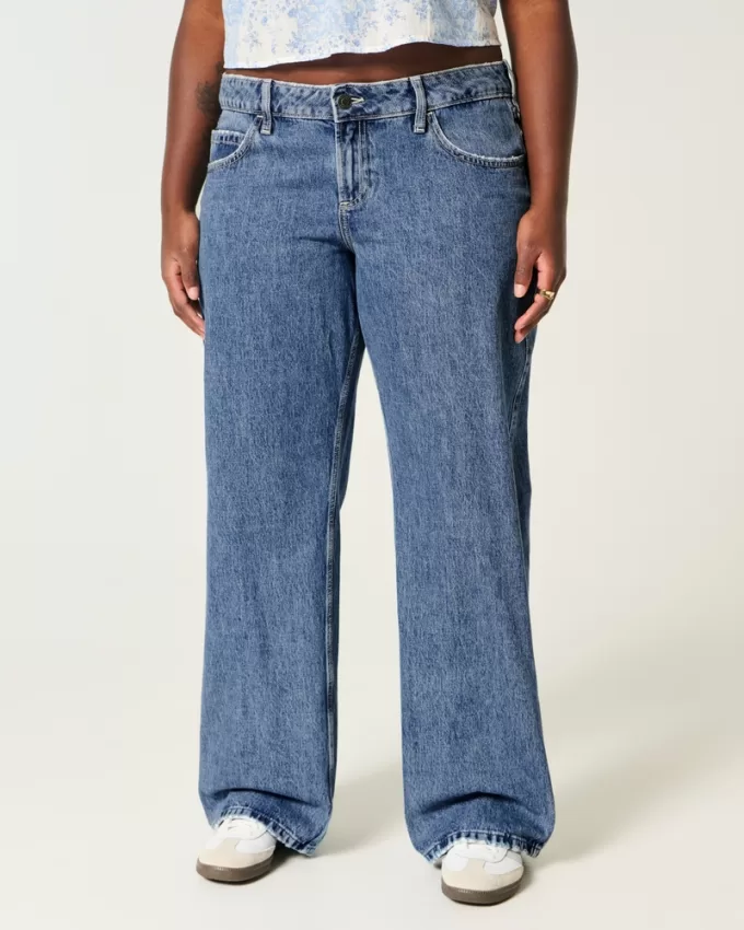 Curvy Low-Rise Medium Wash Baggy Jeans,Curvy Low-Rise Medium Wash Baggy Jeans Curvy Low-Rise Medium Wash Baggy Jeans,Curvy Low-Rise Medium Wash Baggy Jeans