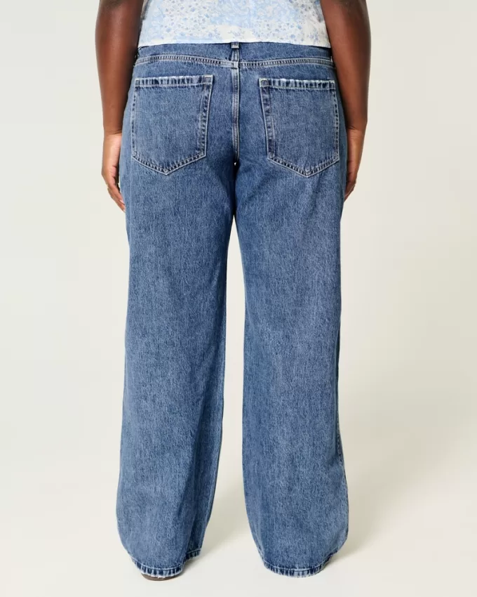 Curvy Low-Rise Medium Wash Baggy Jeans,Curvy Low-Rise Medium Wash Baggy Jeans Curvy Low-Rise Medium Wash Baggy Jeans,Curvy Low-Rise Medium Wash Baggy Jeans