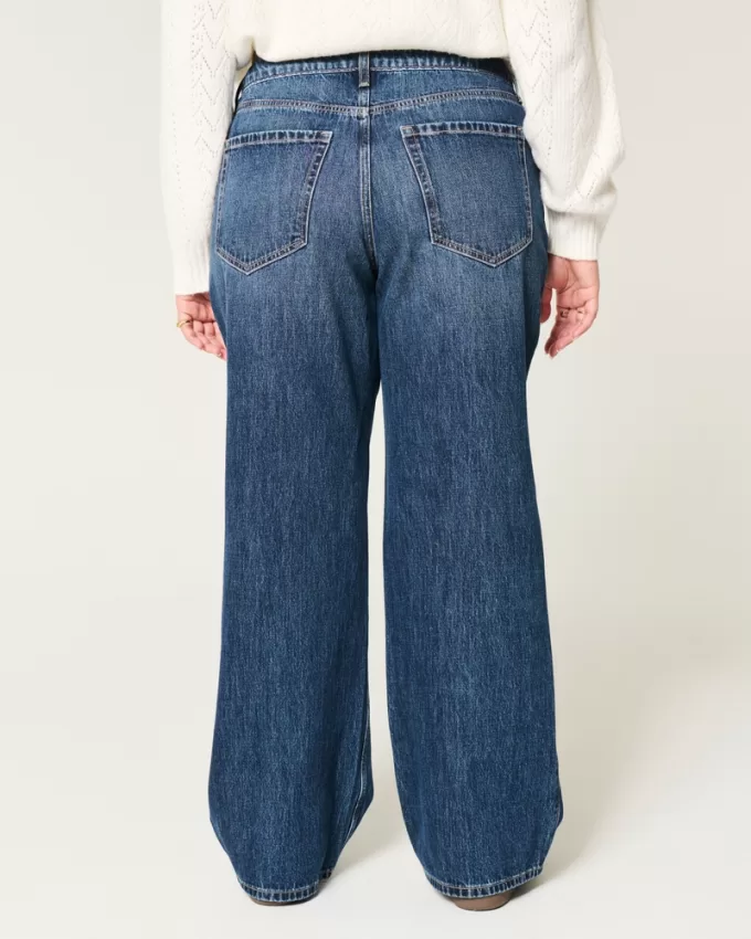 Curvy Mid-Rise Dark Wash Baggy Jeans,Curvy Mid-Rise Dark Wash Baggy Jeans Curvy Mid-Rise Dark Wash Baggy Jeans,Curvy Mid-Rise Dark Wash Baggy Jeans