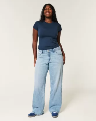 Curvy Mid-Rise Light Wash Baggy Jeans,Curvy Mid-Rise Light Wash Baggy Jeans Curvy Mid-Rise Light Wash Baggy Jeans,Curvy Mid-Rise Light Wash Baggy Jeans