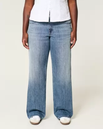 Curvy Mid-Rise Medium Wash Baggy Jeans,Curvy Mid-Rise Medium Wash Baggy Jeans Curvy Mid-Rise Medium Wash Baggy Jeans,Curvy Mid-Rise Medium Wash Baggy Jeans