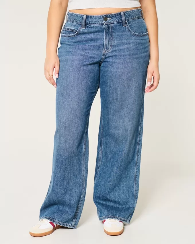 Curvy Mid-Rise Medium Wash Baggy Jeans,Curvy Mid-Rise Medium Wash Baggy Jeans Curvy Mid-Rise Medium Wash Baggy Jeans,Curvy Mid-Rise Medium Wash Baggy Jeans