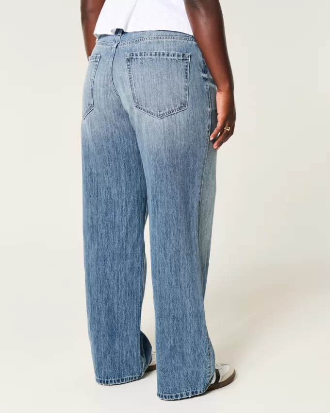 Curvy Mid-Rise Medium Wash Baggy Jeans,Curvy Mid-Rise Medium Wash Baggy Jeans Curvy Mid-Rise Medium Wash Baggy Jeans,Curvy Mid-Rise Medium Wash Baggy Jeans