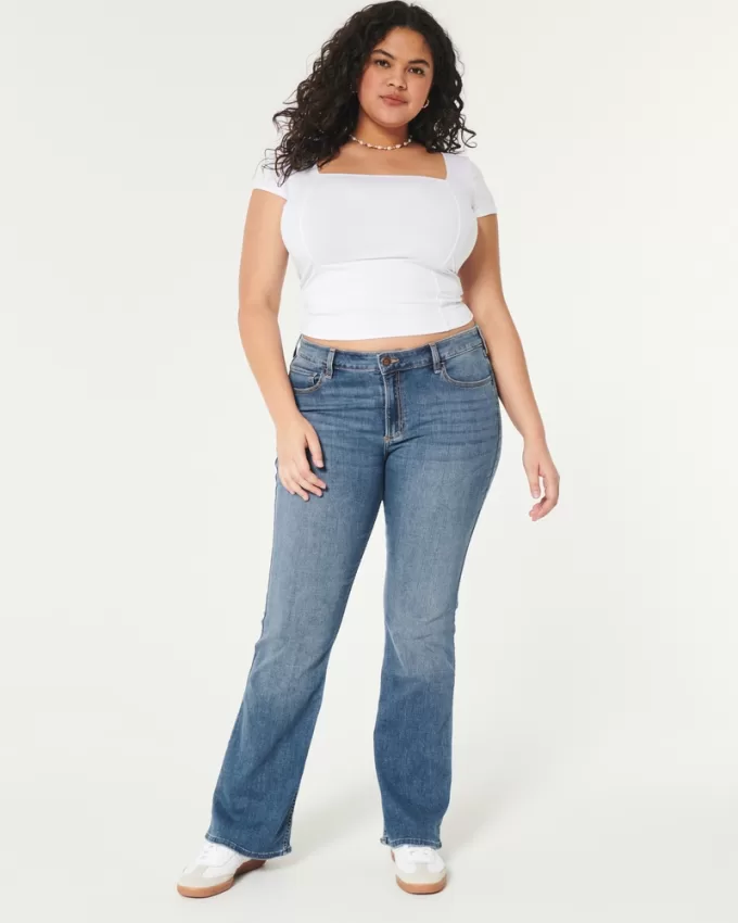Curvy Mid-Rise Medium Wash Boot Jeans,Curvy Mid-Rise Medium Wash Boot Jeans Curvy Mid-Rise Medium Wash Boot Jeans,Curvy Mid-Rise Medium Wash Boot Jeans