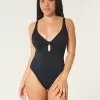 Curvy Ribbed One-Piece Swimsuit,Curvy Ribbed One-Piece Swimsuit