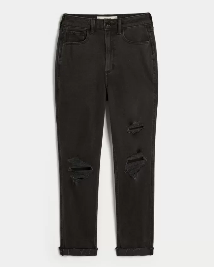 Curvy Ultra High-Rise Ripped Black Mom Jeans,Curvy Ultra High-Rise Ripped Black Mom Jeans Curvy Ultra High-Rise Ripped Black Mom Jeans,Curvy Ultra High-Rise Ripped Black Mom Jeans