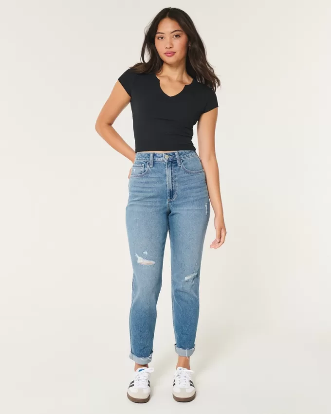 Curvy Ultra High-Rise Ripped Medium Wash Mom Jeans,Curvy Ultra High-Rise Ripped Medium Wash Mom Jeans Curvy Ultra High-Rise Ripped Medium Wash Mom Jeans,Curvy Ultra High-Rise Ripped Medium Wash Mom Jeans