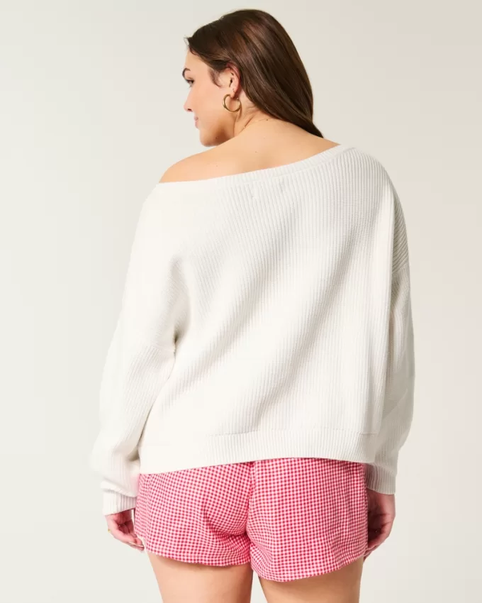 Easy Berry Graphic Off-the-Shoulder Sweater,Easy Berry Graphic Off-the-Shoulder Sweater Easy Berry Graphic Off-the-Shoulder Sweater,Easy Berry Graphic Off-the-Shoulder Sweater