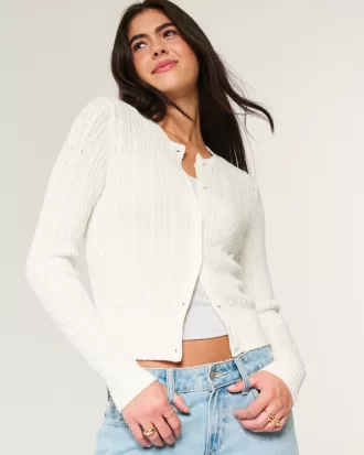 Easy Cable-Knit Crew Cardigan,Easy Cable-Knit Crew Cardigan Easy Cable-Knit Crew Cardigan,Easy Cable-Knit Crew Cardigan