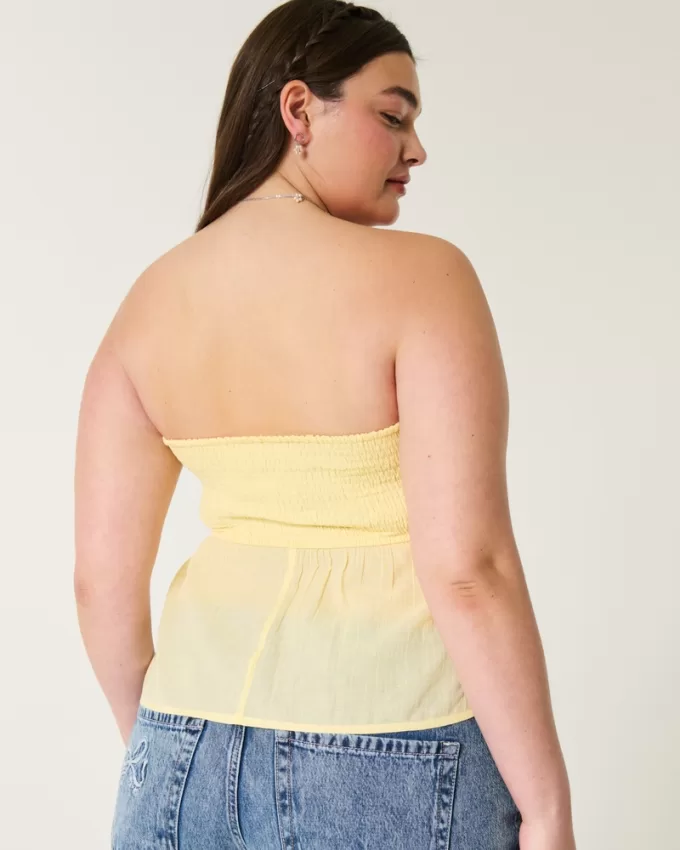 Easy Crochet-Style Strapless Babydoll Top,Easy Crochet-Style Strapless Babydoll Top Easy Crochet-Style Strapless Babydoll Top,Easy Crochet-Style Strapless Babydoll Top