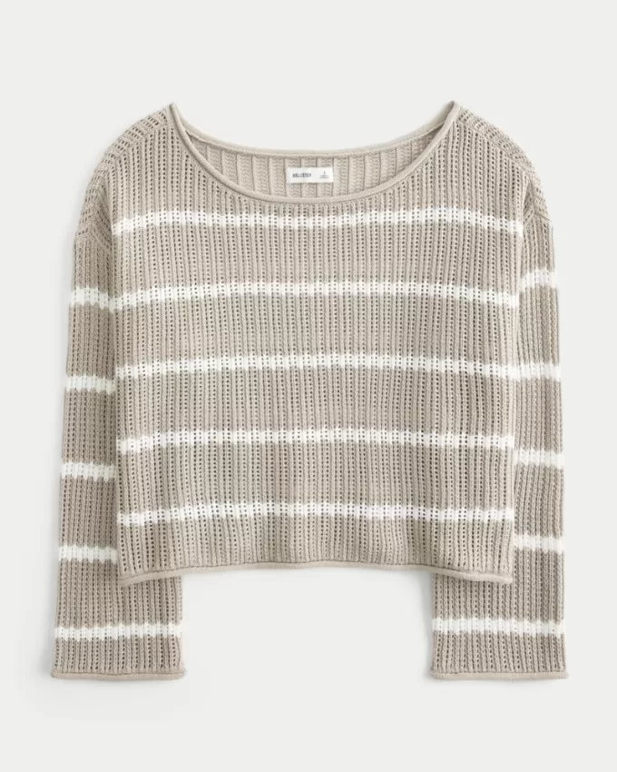 Easy Crochet-Style Sweater,Easy Crochet-Style Sweater