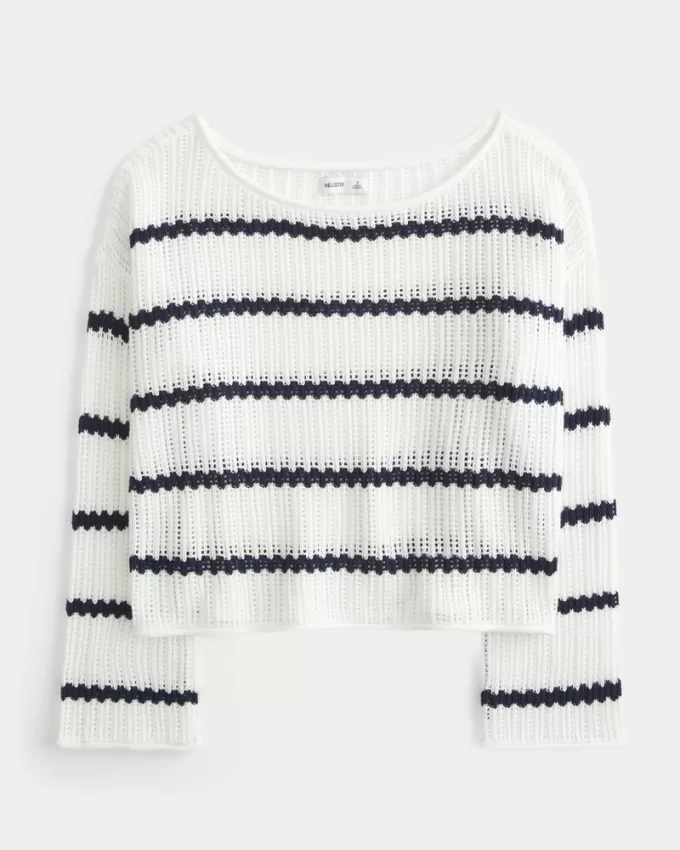 Easy Crochet-Style Sweater,Easy Crochet-Style Sweater