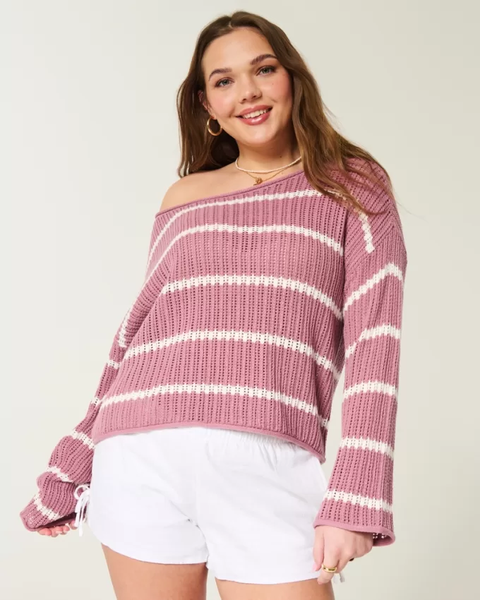 Easy Crochet-Style Sweater,Easy Crochet-Style Sweater