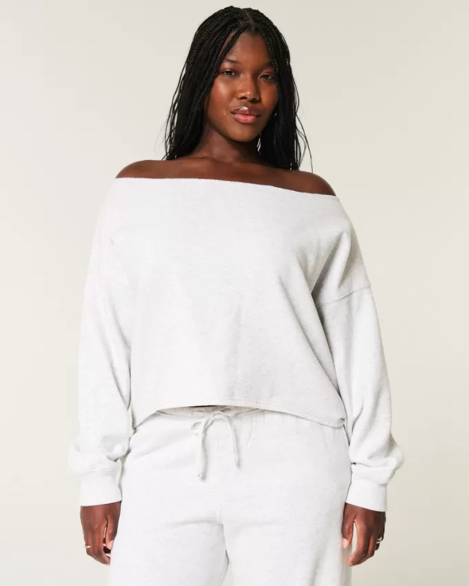 Easy Double Off-the-Shoulder Sweatshirt,Easy Double Off-the-Shoulder Sweatshirt Easy Double Off-the-Shoulder Sweatshirt,Easy Double Off-the-Shoulder Sweatshirt