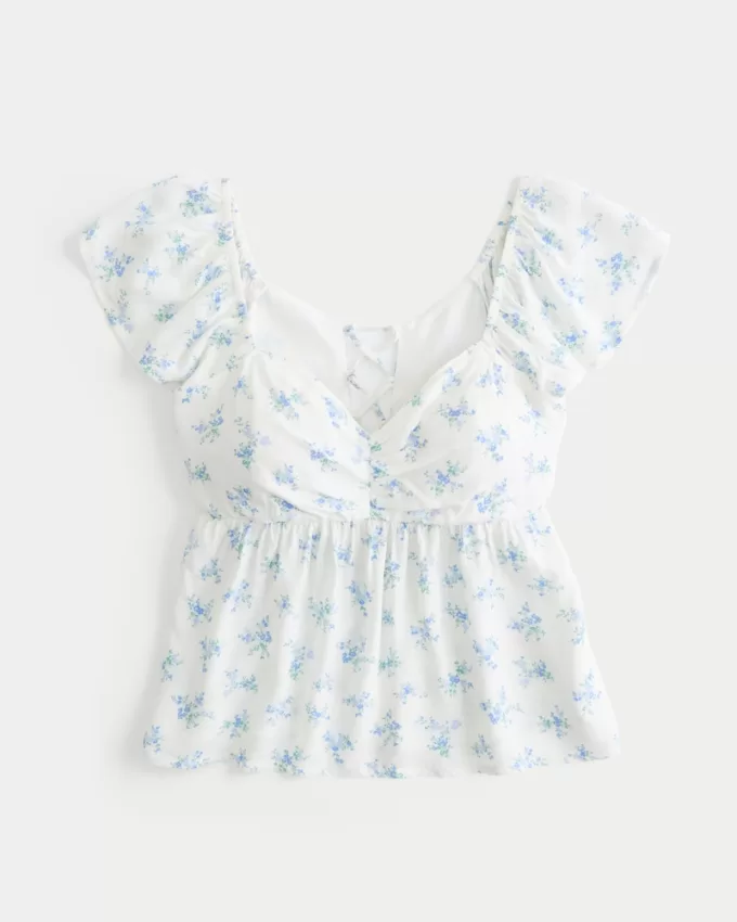 Easy Flutter Sleeve Babydoll Top,Easy Flutter Sleeve Babydoll Top Easy Flutter Sleeve Babydoll Top,Easy Flutter Sleeve Babydoll Top