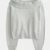 Easy Foldover Off-the-Shoulder Sweater,Easy Foldover Off-the-Shoulder Sweater Easy Foldover Off-the-Shoulder Sweater,Easy Foldover Off-the-Shoulder Sweater