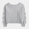 Easy Heart Graphic Off-the-Shoulder Sweater,Easy Heart Graphic Off-the-Shoulder Sweater Easy Heart Graphic Off-the-Shoulder Sweater,Easy Heart Graphic Off-the-Shoulder Sweater