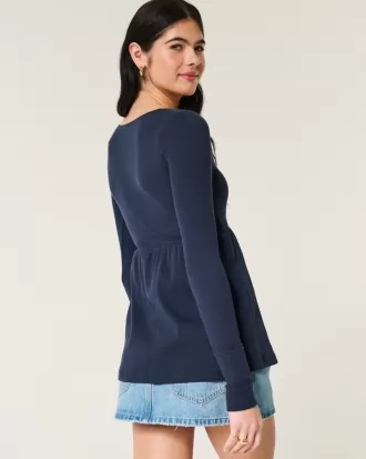 Easy Long-Sleeve Square-Neck Babydoll Top,Easy Long-Sleeve Square-Neck Babydoll Top Easy Long-Sleeve Square-Neck Babydoll Top,Easy Long-Sleeve Square-Neck Babydoll Top