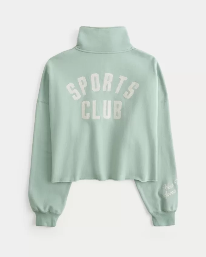 Easy New York Graphic Half-Zip Cutoff Sweatshirt,Easy New York Graphic Half-Zip Cutoff Sweatshirt Easy New York Graphic Half-Zip Cutoff Sweatshirt,Easy New York Graphic Half-Zip Cutoff Sweatshirt