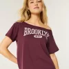Easy Off-the-Shoulder Brooklyn Graphic Tee,Easy Off-the-Shoulder Brooklyn Graphic Tee Easy Off-the-Shoulder Brooklyn Graphic Tee,Easy Off-the-Shoulder Brooklyn Graphic Tee
