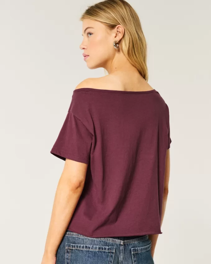 Easy Off-the-Shoulder Brooklyn Graphic Tee,Easy Off-the-Shoulder Brooklyn Graphic Tee Easy Off-the-Shoulder Brooklyn Graphic Tee,Easy Off-the-Shoulder Brooklyn Graphic Tee