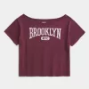 Easy Off-the-Shoulder Brooklyn Graphic Tee,Easy Off-the-Shoulder Brooklyn Graphic Tee Easy Off-the-Shoulder Brooklyn Graphic Tee,Easy Off-the-Shoulder Brooklyn Graphic Tee