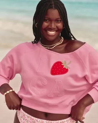 Easy Off-the-Shoulder California Graphic Crew Sweatshirt,Easy Off-the-Shoulder California Graphic Crew Sweatshirt Easy Off-the-Shoulder California Graphic Crew Sweatshirt,Easy Off-the-Shoulder California Graphic Crew Sweatshirt