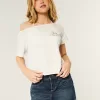 Easy Off-the-Shoulder Kittie’s Diner Graphic Tee,Easy Off-the-Shoulder Kittie’s Diner Graphic Tee
