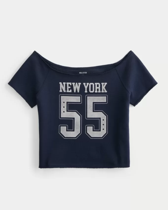 Easy Off-the-Shoulder New York Graphic Sweatshirt,Easy Off-the-Shoulder New York Graphic Sweatshirt Easy Off-the-Shoulder New York Graphic Sweatshirt,Easy Off-the-Shoulder New York Graphic Sweatshirt