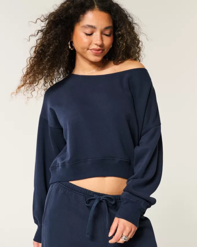 Easy Off-the-Shoulder Sweatshirt,Easy Off-the-Shoulder Sweatshirt Easy Off-the-Shoulder Sweatshirt,Easy Off-the-Shoulder Sweatshirt